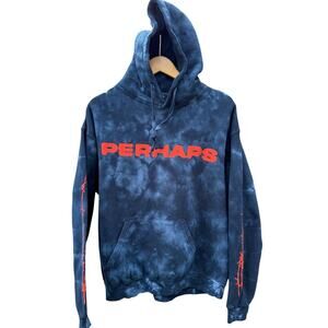 Guns N Roses Perhaps barb wire Blue Tie Dye hoodie Sweatshirt Size XL